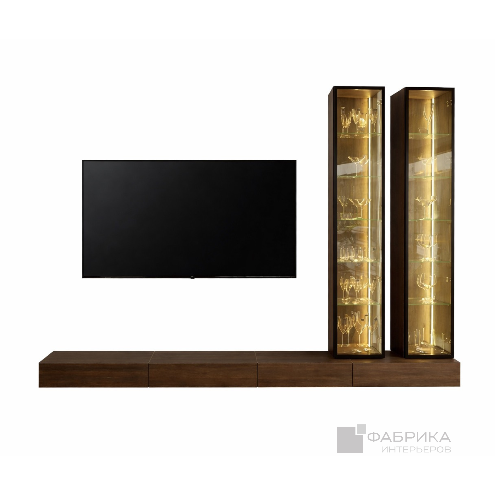 ТВ-зона с подвесной консолью